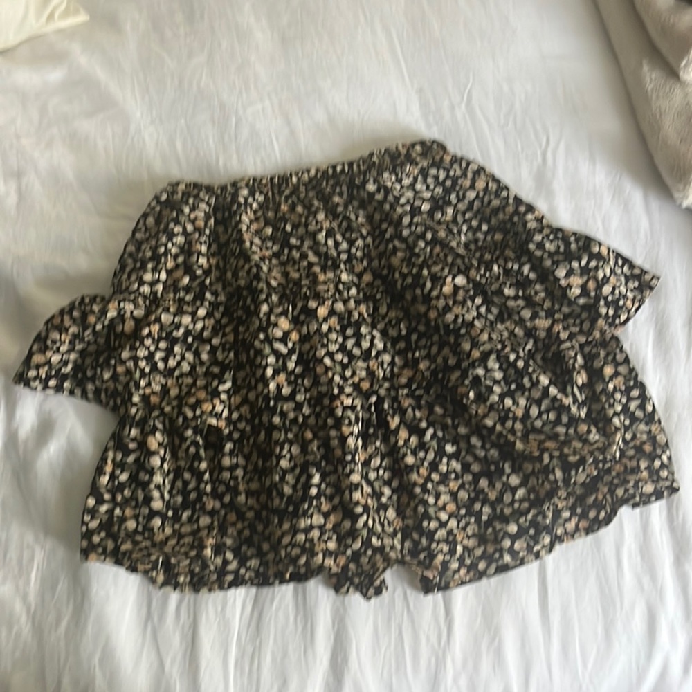 Ruffle floral skirt